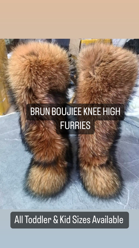 BRUN BOUJIEE KNEE HIGH FURRIES