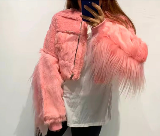 ZÕ MERINO FUR CROPPED JACKET- PREORDER